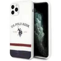 U.S. POLO ASSN. US Polo USHCN58PCSTRB iPhone 11 Pro Two-Tone / White T-Color Collection (Apple iPhone 11 Pro), Coque pour téléphone portable, Blanc