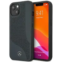 Mercedes Étui en cuir bleu marine pour iPhone 13 mini