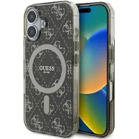 GUESS GUHMP16MH4DTEW iPhone 16 Plus 6.7" brązowy/brown hardcase IML 4G Background MagSafe (Apple iPhone 16 Plus), Coque pour téléphone portable, Marron