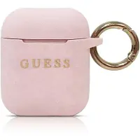 GUESS Guaccsilgllp Airpods 1/2 Coverjasnoróżowy/Pink Silicone Glitter