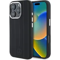 Mercedes Coque MagSafe en silicone noire pour iPhone 16 Pro