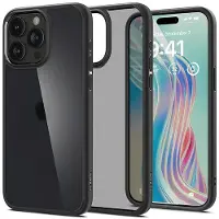 Spigen Ultra hybride (Apple iPhone 15 Pro Max), Coque pour téléphone portable, Noir