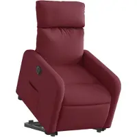 vidaXL Fauteuil relax avec releveur électrique Tissu rouge vin