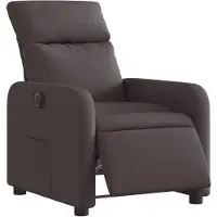 vidaXL Fauteuil relax électrique brun foncé Tissu