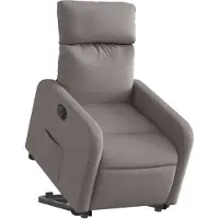 vidaXL Fauteuil relax avec releveur électrique Taupe Tissu