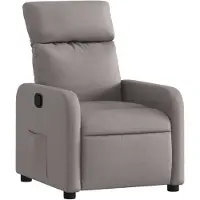 vidaXL Fauteuil relax Taupe Tissu