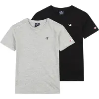 Champion T-Shirt gris clair / rouge feu / noir / blanc