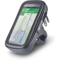 Forever BH-100 Support vélo pour téléphone portable jusqu'à 5,5" avec fenêtre Juodas, Support pour smartphone, Noir