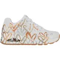 SKECHERS Baskets basses 'Uno-Metallic Love' blanc