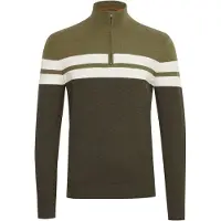 Blend Pull-over 'Naresh' olive / vert foncé / blanc
