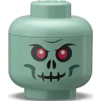 LEGO Boîte de Stockage Lego Storage Head Mini Green Skeleton Sand Green