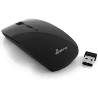 MediaRange Maus Wireless 3 Tasten, geräuscharm schwarz glänz