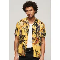 Superdry Hawaiian Resort Short Sleeve Shirt Jaune M Homme