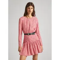 Pepe Jeans Britney Long Sleeve Short Dress Rouge M Femme