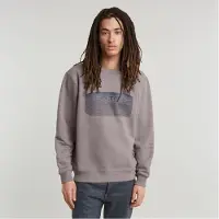 G-Star Stacked Old Skool Logo Sweatshirt Beige L Homme