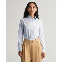 Gant pour femme. 4300348 Chemise en popeline bleue à coupe régulière (42), Casuel, Coton, Manche longue
