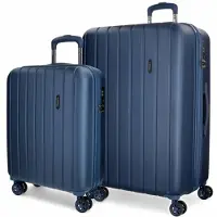 Joumma Bags MOVOM Wooden navy blue, Luxury ABS travel case set, 65cm/55cm, 5318964