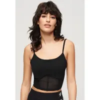 Superdry Sport Tech Corset Sleeveless Top Noir M Femme
