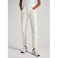 Pepe Jeans pour femme. PL204591WI5 Jeans Tapered blanc cassé (27/28), Casuel, Coton, Denim, Durable