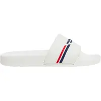 Hackett London pour homme. HMS21287 Tongs Slider Sport blanches (43), Plat, Aucun, Beachwear