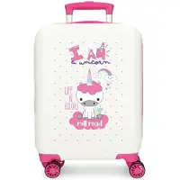 Roll Road unisex. 4071343 Je suis une licorne bagage cabine Je suis une licorne rigide 50 cm blanc (OSFA), ABS/Polycarbonate