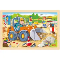 Goki Chantier d'insertion de puzzle (24 pièces)