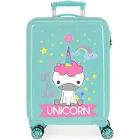 Roll Road pour fille. 4741768 Little Me Valise cabine rigide Licorne verte -34x55x20cm (OSFA), Casuel, ABS/Polycarbonate, Turquoise, mode en