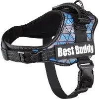 Flamingo Best Buddy Pluto Grid Dog Harness Noir,Gris 60-80 cm x 38 mm