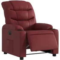 vidaXL Fauteuil relax électrique vin rouge similicuir