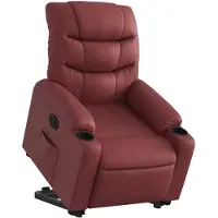 vidaXL Fauteuil relax releveur électrique vin rouge similicuir