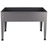 Esschert Design Carré potager en acier - Gris anthracite - L 62 x P 29 x H 45