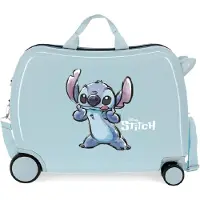 Disney unisex pour enfant. 2919821 Valise pour enfants Stitch Make a face 2 roues multidirectionnelles bleu (OSFA), Casuel, ABS/Polycarbonat