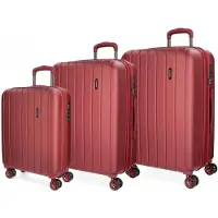 Joumma Bags MOVOM Bois Rouge, set de valises de voyage ABS de luxe, 75cm/65cm/55cm, 5318466