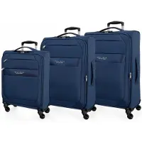 Joumma Bags Set de sacs de voyage textiles ROLL ROAD ROYCE Bleu, 55-66-76cm, 5019423
