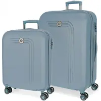 Joumma Bags Movom Riga Sky Blue, Set de valises de voyage de luxe en ABS 70cm/55cm, 5998963