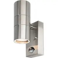 HOFTRONIC™ - Applique murale LED Jasmin 8W 4000K IP44 Inox détecteur