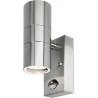 HOFTRONIC™ - Applique murale LED Jasmin 8W 6500K IP44 détecteur inox