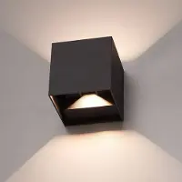 HOFTRONIC™ - Applique murale LED 7W 720lm 3000K IP65 Noir Cube Up & Down