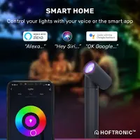 HOFTRONIC™ HOFTRONIC - Lampe sur pied connectée 60cm 5,5W RGBWW IP65 Noir