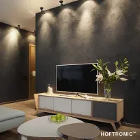 HOFTRONIC™ - Applique Murale LED 4W 345lm 6500K Inclinable IP44 Noire GU10