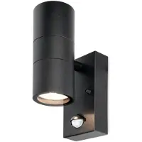 HOFTRONIC™ - Applique murale LED 8W 4000K IP44 Noir détecteur mouvement