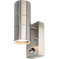 HOFTRONIC™ - Applique murale LED 8W 2700K IP44 Détecteur inox