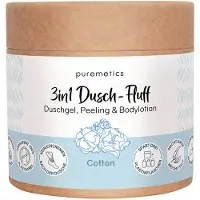 Puremetics 3in1 Fluff pour la douche - Coton 250g