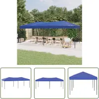 The Living Store Tente de réception pliante bleue 3x6 m