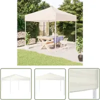 The Living Store Tente de réception pliante Crème 3x3 m