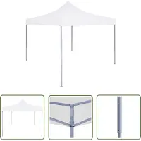 The Living Store Tente de réception professionnelle pliable 3 x 3 m acier blanc