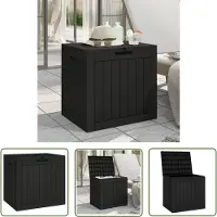 The Living Store Jardinière Noir 55,5x43x53 cm Polypropylène