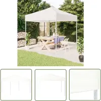 The Living Store Tente de réception pliante blanche 3x3 m