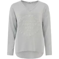 Zwillingsherz Sweat-shirt 'Positive Mind' gris clair