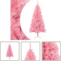 The Living Store Arbre de Noël artificiel avec support Rose 150 cm PVC